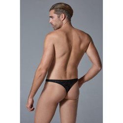 Allure Men String Dentelle Leopard Allure Noir